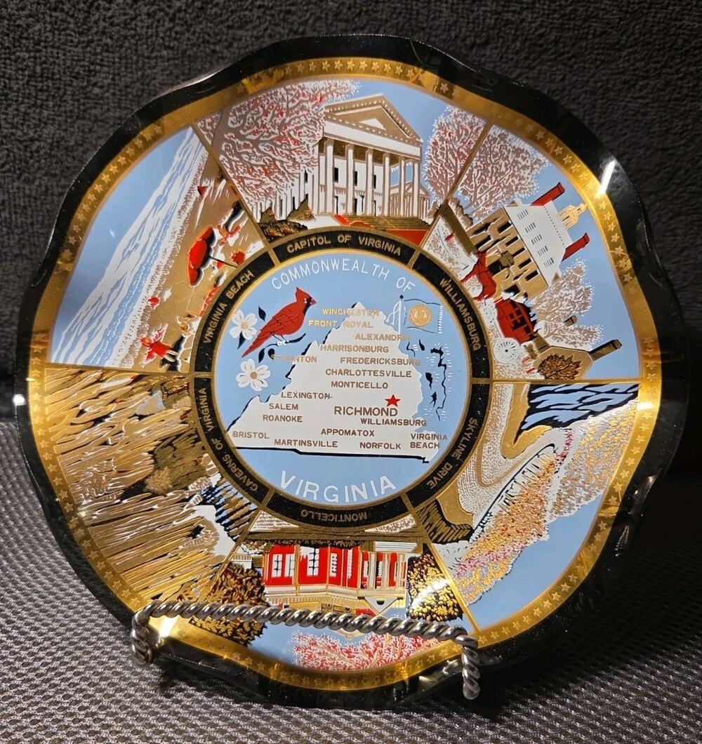 Commonwealth Of Virginia Souvenir Dish Vntg